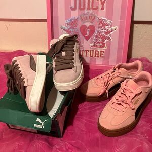 PUMA Women's Pink Suede XL & Salmon platform bundle size 9